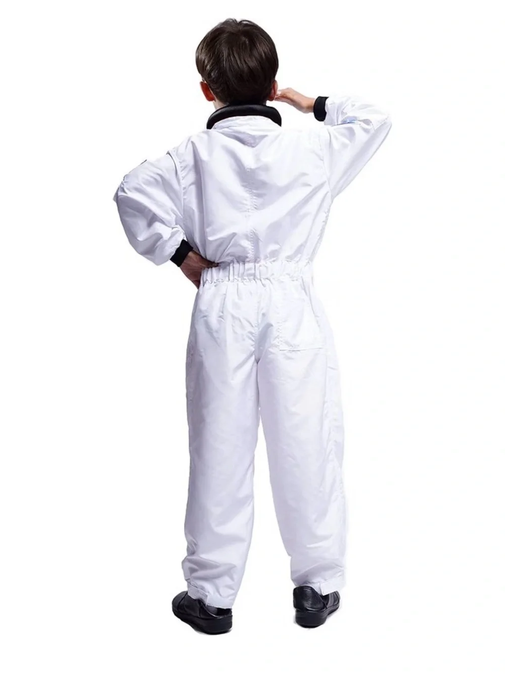 White Kids Astronaut Costume with Patches